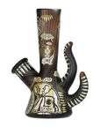 Sacred Elephant Black Etched Water Pipe - inhalco