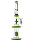 StormCell 16 inch Dual Perc Bong in Green