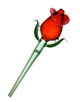 Valentine Rose 6" Glass Dab Straw - INHALCO