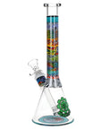 SeshGear Tehchnicolor Zig Wag Beaker Glass Water Pipe