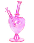 Pulsar Diamond Faceted Heart Glass Water Pipe