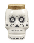 Skull Stash Jar White