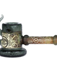 Lookah Glass Sacred Eye Black Etched Bubbler 6"
