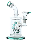 alpine swiss perc bong in teal color