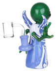 Back view of Angelien glass dab rig