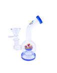 Aqua Orb Mini Glass Bong 6 Inch in blue