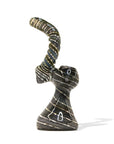 Art Colored Black Swirl Glass Bubbler Pipe