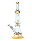 Ascension Beaker Bong with Inverted Cone Perc, yellow color