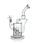 10" Hourglass Recycler Scientific Bong with Crown Perc