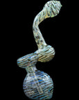 Bubble Lock Color Raked Sherlock Bubbler Pipe in Black Onyx