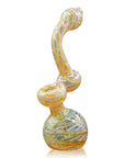 Bubble Lock Color Raked Sherlock Bubbler Pipe in Caramel - inhalco