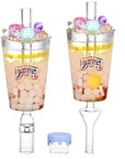 Dabtized Bottoms Up Shot Glass 2 In 1 Honey Straw