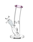 Classic Bent Neck Straight Tube Glass Water Pipe