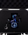 Blue Cloaked Voyager Dab Rig in a black protective case