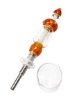 Amber Color Pop Dab Straw Kit with Stainless Tip