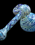 obalt Blue Sidecar Bubbler Pipe – back view showing stable flat base