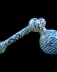 Cobalt Blue Sidecar Bubbler Pipe – side view showing water chamber and ergonomic design