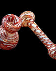 Ruby Red Colored Fumed Sidecar Bubbler Pipe