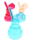 Colored Glass Tiered Oil Burner Rig “Mini Tier”