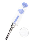 Colorful Glass Dab Straw “Orb Goblin” Metal Tip