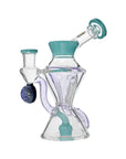 Conical Recycler Dab Rig in tiffany blue glass