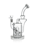 10" Hourglass Recycler Scientific Bong with Crown Perc