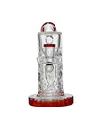 Crystal Engraved Straight Chamber Dab Rig – Back View