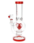 back view of Cupids Heart Bubble Base Bong