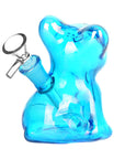 Blue Cute French Bulldog Glass Bong