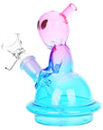 Alien UFO Ombre Mini Glass Bong