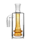 Double-Tier Showerhead Perc Ash Catcher 90° joint, amber borosilicate glass, smooth and flavorful hits