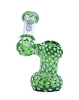 Drifter Sidecar Glass Bubbler in green glass