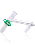 Dropdown Reclaim Catcher Adapter in green – glass rig oil collector for reusable concentrates