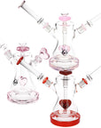 Dual Neck Heart Perc Bong 8.5 Inch
