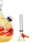 "Switchback" Bubble Base Glass Bong