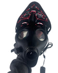 Light Up Black Plated Gas Mask Bong