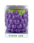 Ceramic Grapes Stash Jar