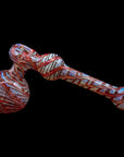 Ruby red Full Rake Fumed Hammer Pipe Bubbler