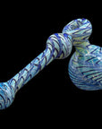 Full Rake Fumed Hammer Pipe Bubbler side view
