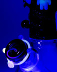 Galactic Baby Beaker bong glowing in the dark