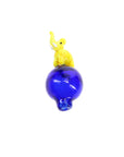Glass Elephant Bubble Carb Cap “Trunk Twist”