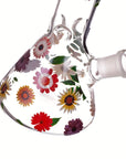 Glass Beaker Flower Bong 10″
