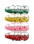 Glitter 420 Glycerin Glass Hand Pipe 4ct
