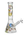 Right Side View of Glow Astronaut Glass Beaker Water Pipe 10 Inch