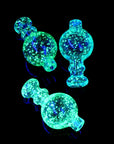Glow-in-the-Dark Frit Glass Bubble Carb Cap “Night Spark”