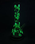 Handpainted Strawberry Bong Glow in The Dark