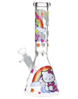Greetings Feline Glass Beaker Water Pipe