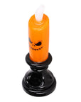 Top view of Halloween Candle of Discontent Weed Pipe showing bowl and mouthpiece