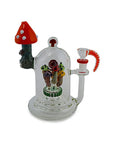 Handmade Mushroom Water Bong in red