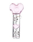 Heart Glycerin Glass Hand Pipe – back view